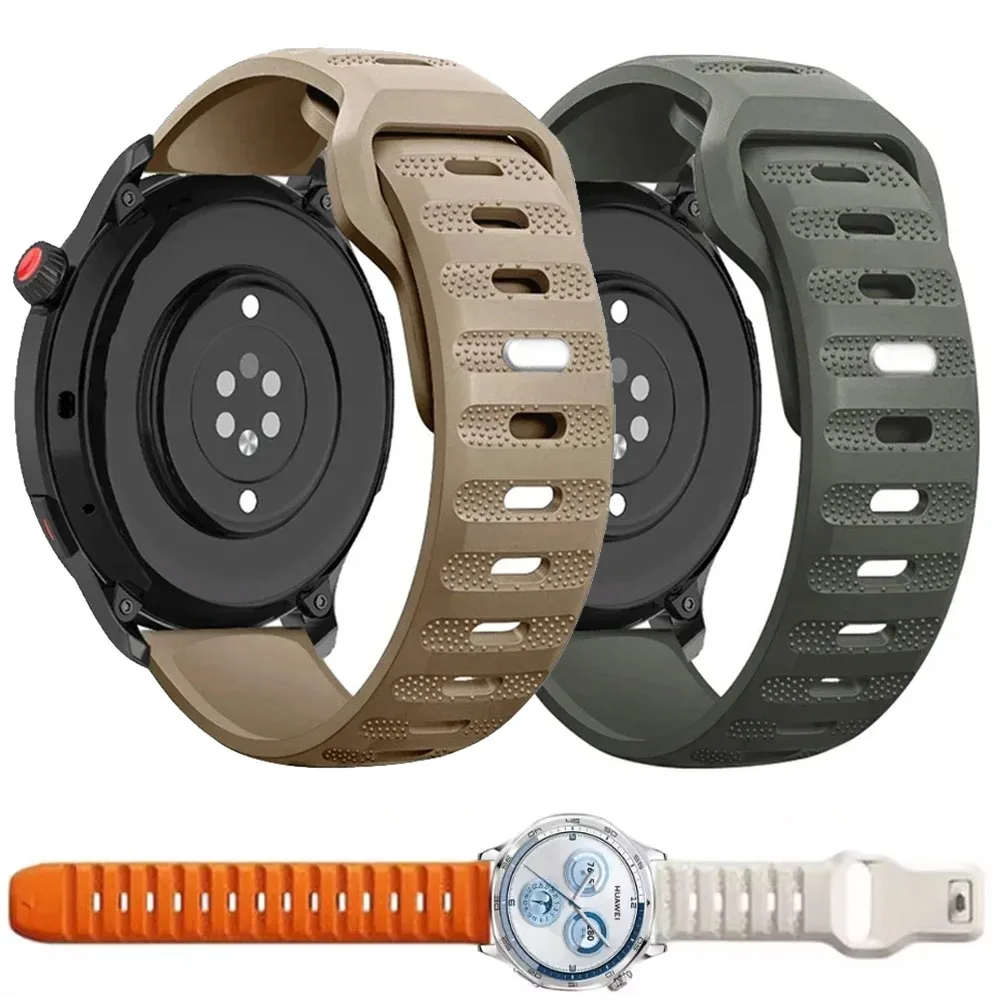 22mm 20mm Silicone Strap for Huawei Watch GT5/GT4/GT3/2 46mm Comfortable Breathable Bracelet for Huawei Watch 5/4/3 Accessories