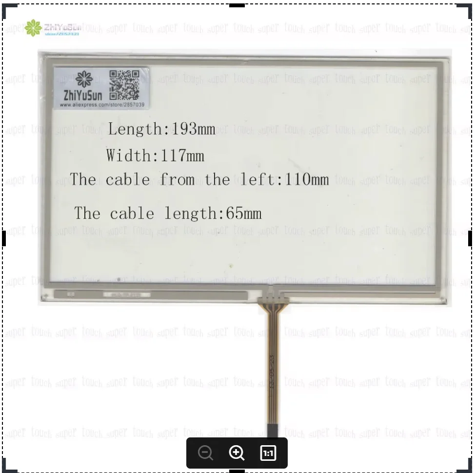 ZhiYuSun HLD-TP-2133 8Inch 193*117 4Wire Resistive TouchScreen Panel Digitizer 193mm*117mm  for GPS CAR this is compatible