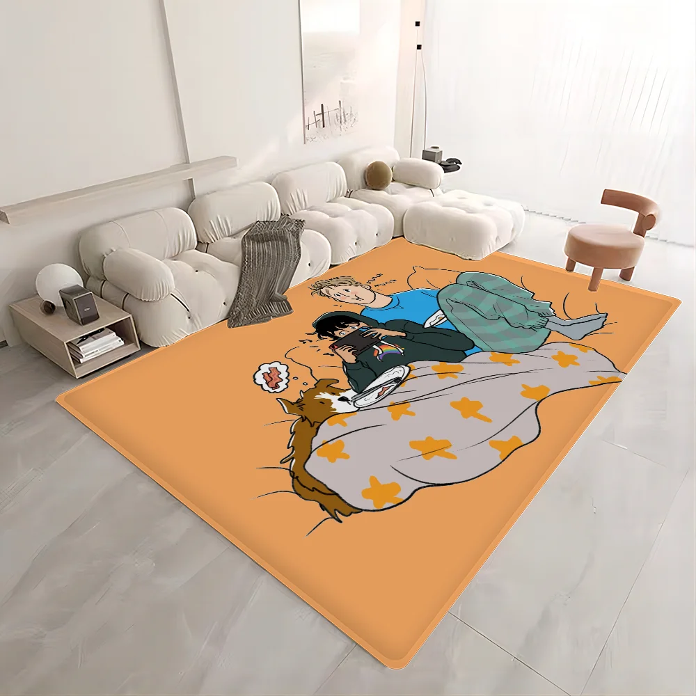 Heartstopper Floor Mat Floor Mat INS Style Soft Bedroom Floor House Laundry Room Mat Anti-skid Household Carpets