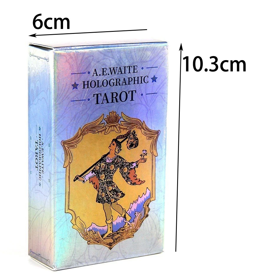 Holographic Tarot Oracle 78pcs Specially Designed Cards Party Fun Fate Divination Card Game, Holiday Games, Christmas Gifts