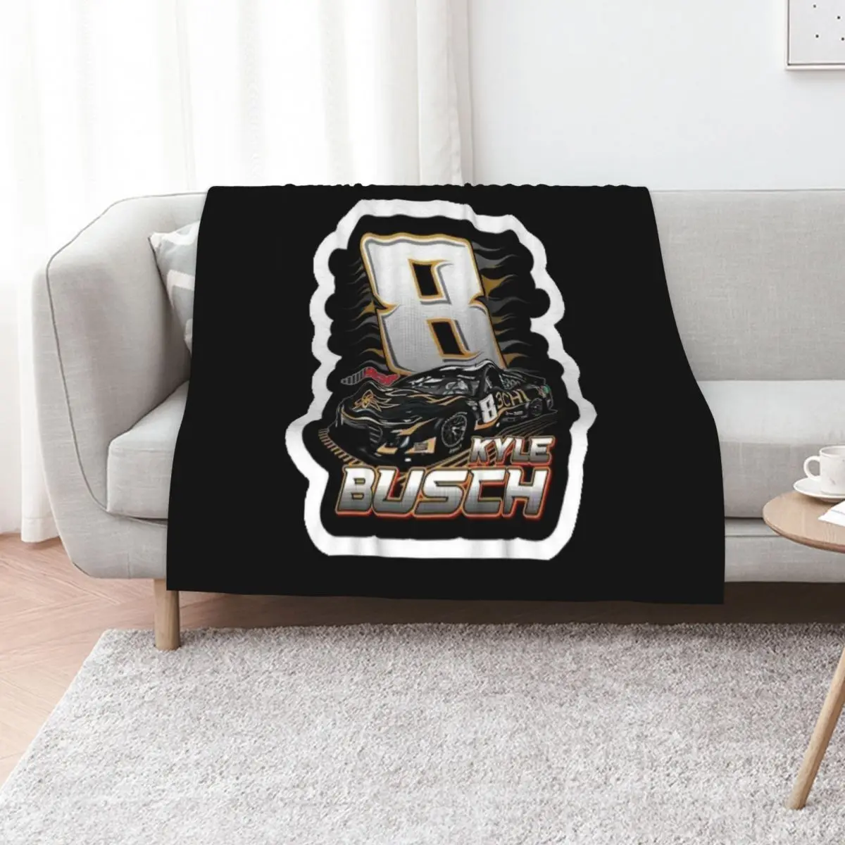 Kyle Busch 3Chi Throw Blanket Blankets For Sofas warm for winter Stuffeds Flannel Flannels for winter Blankets