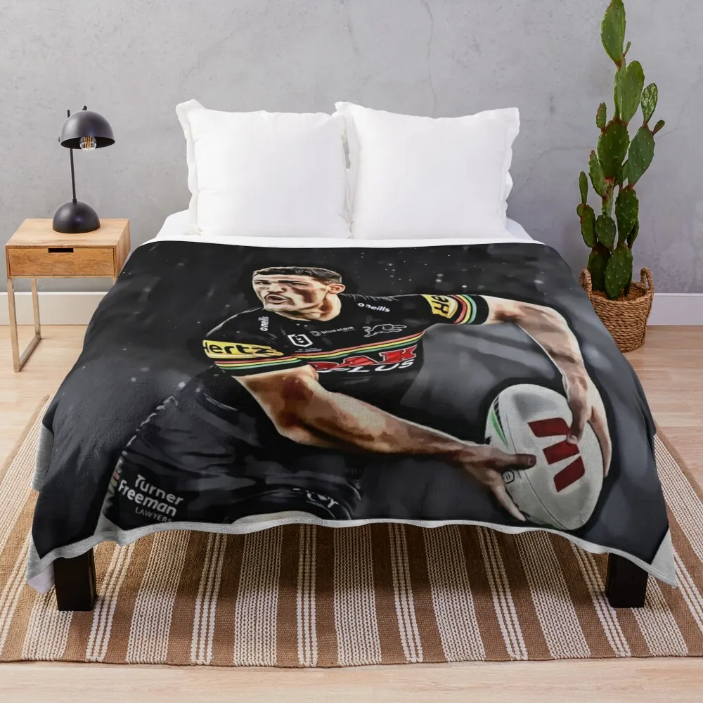 

Nathan Cleary Throw Blanket Sleeping Bag Single Personalized Gift Blankets