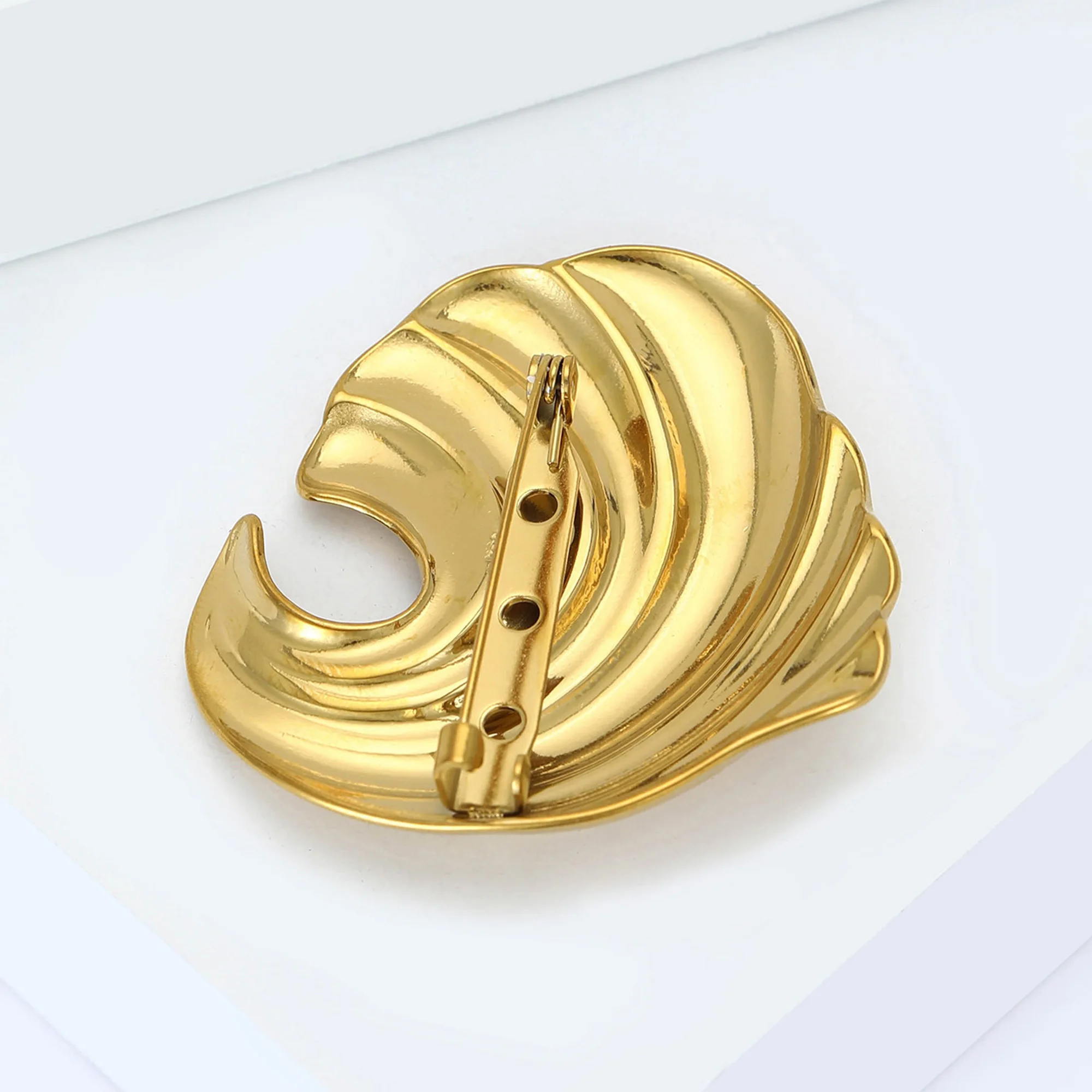 Stilvolle Wellenbroschen aus Edelstahl für Damen, Anstecknadeln aus der Marine-Serie, für Freundinnen, Veranstaltungen, Partys, neue Geschenke, Schmuck, Dekoration, Accessoires – Detail 4