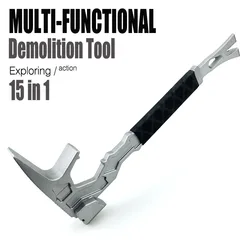 Outdoor Multifunctional Hammer with Crowbar Fire Rescue Tool Demolition Tool Hammer Hand Tool Hareware for Electrician Carpenter