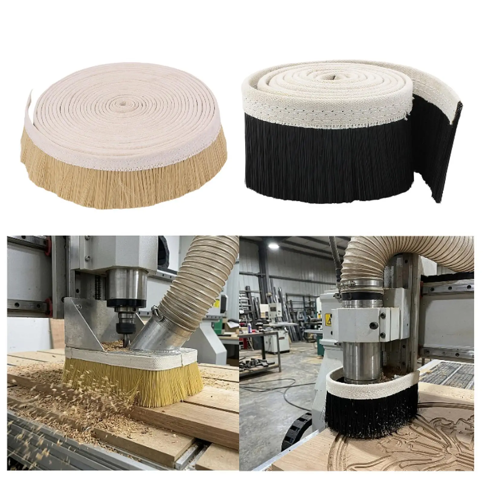 CNC Vacuum Brush 100mm x 1M for Milling Machine Premium Quick Installation