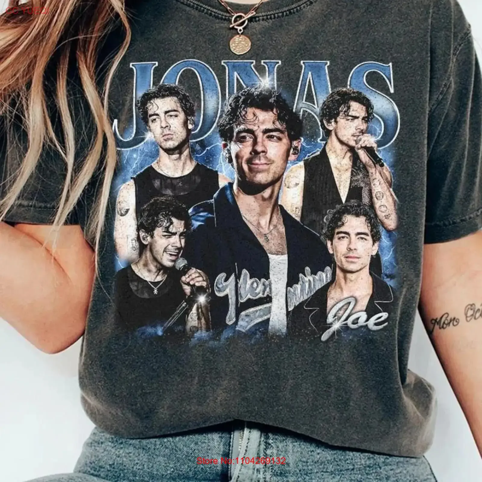 Joe Jonas Bootleg 90s Vintage T Shirt vintage Washed fashion Versatile designer clothes Comfortable Unisex graphic Casual Soft