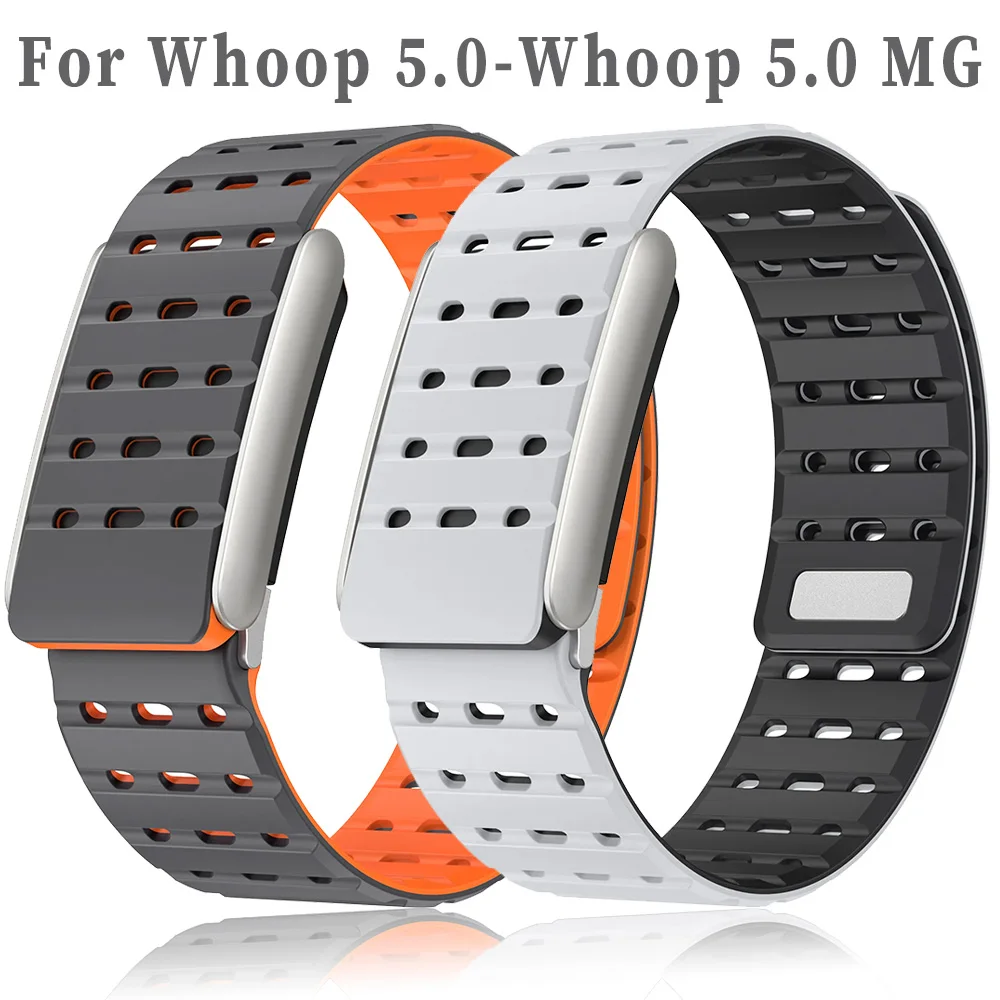 

Спортивный силиконовый ремешок для Whoop 5,0, магнитный металлический ремешок для часов, регулируемый ремешок для часов Whoop 5,0 MG, браслет, аксессуар для браслета