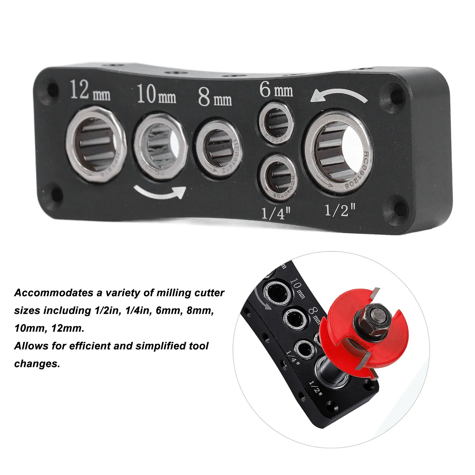 ZK30 Router Bit Storage Tray High Carbon Steel Multifunctional Lightweight Router Bit Organizer