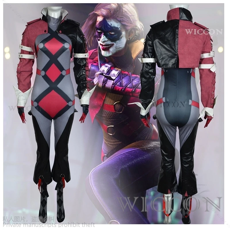 

Anime Game Gotham Knights Joke Woman Cosplay Costume Jumpsuit Outfits Halloween Carnival Suit Sexy Suit Coat Cosplay Roleplaying