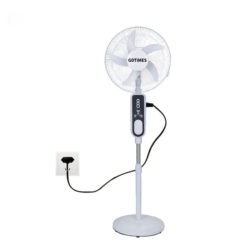 

Factory 18 Inch Stand Fan Solar Powered Fans AC DC LED Solar Rechargeable Standing Fan