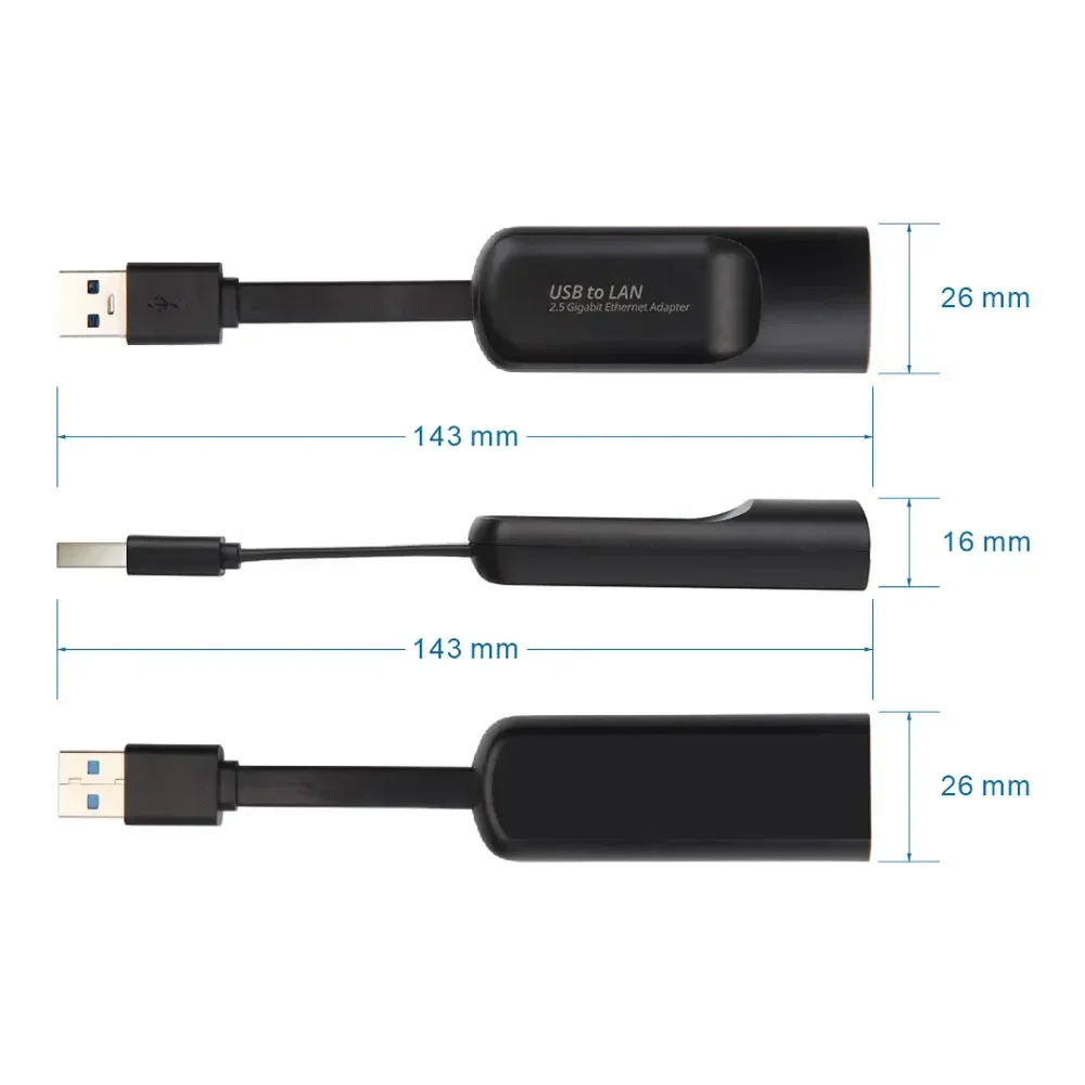 

2500Mbps 2.5 Gigabit USB Type C to RJ45 Lan Wired Ethernet Gigabit Adapter Network Card for MacBook iPad Pro