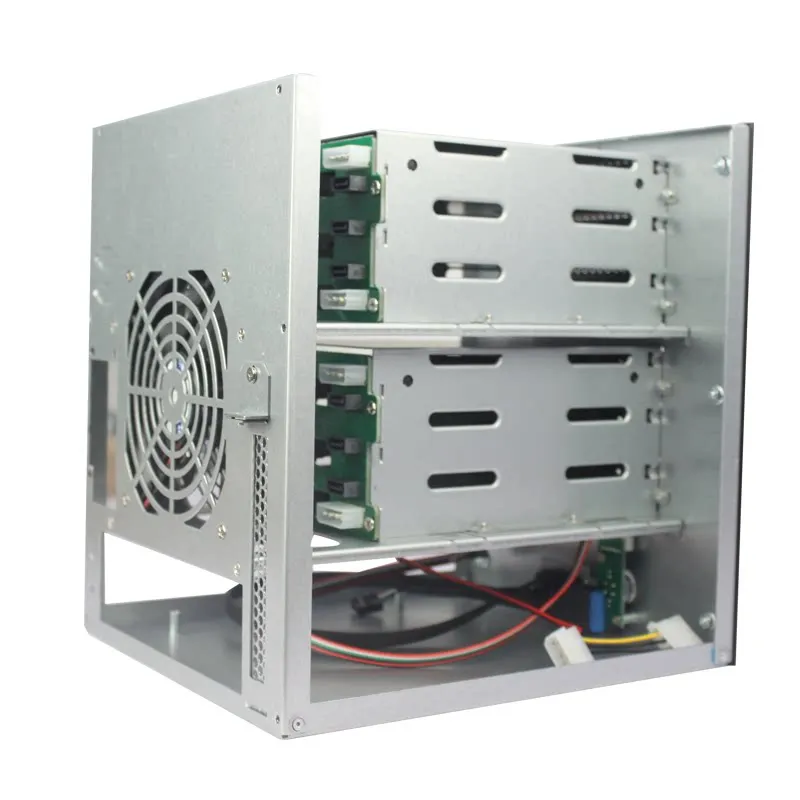 6‑Bay Hot‑swap NAS Chassis, ITX Compatible, USB3.0 Interface, Home Network Storage Server Case