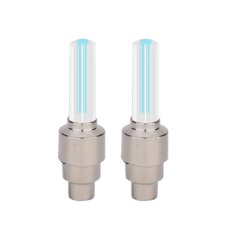   2pack LED Bicycles Valves Caps Light Bike Warning Light Enhancing Nighttimes Safe Personality Cycling Gear
