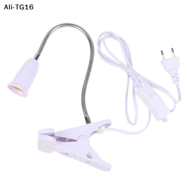 

【Y】1Pc E27 Clamp Lamp Socket 250V 6A LED Holder 360° Rotatable With 1.8M EU Plug Switch Wire Indoor Lighting Lamp Accessories