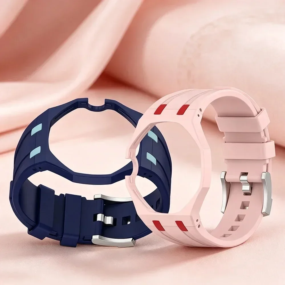 2 in 1 Hard PC Protective Case＋Soft Silicone Strap For Swatch X AP RoyalPop Pocket Watch Modification Wristband Conversion Parts