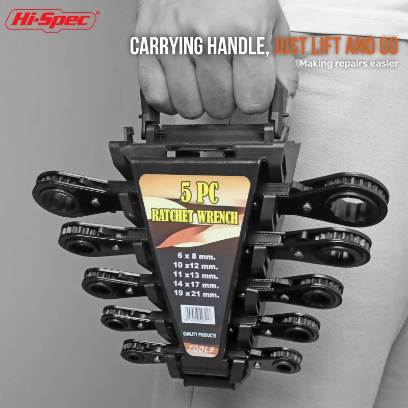 Imagem -03 - Hi-spec-ratcheting Combination Metric Spanner Wrench Grupo Torque do Anel de Engrenagem do Dente Conjunto de Cabeça Dupla para Reparo de Carros 621 mm Peças por Conjunto