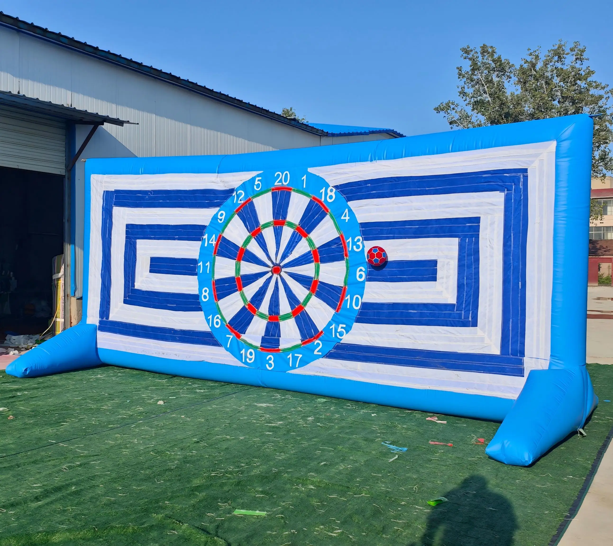 Outdoor Inflatable Kicking Target Football/Soccer Dart Board Game for Kids and Adults with Blower 3-Year Warranty Easy Setup