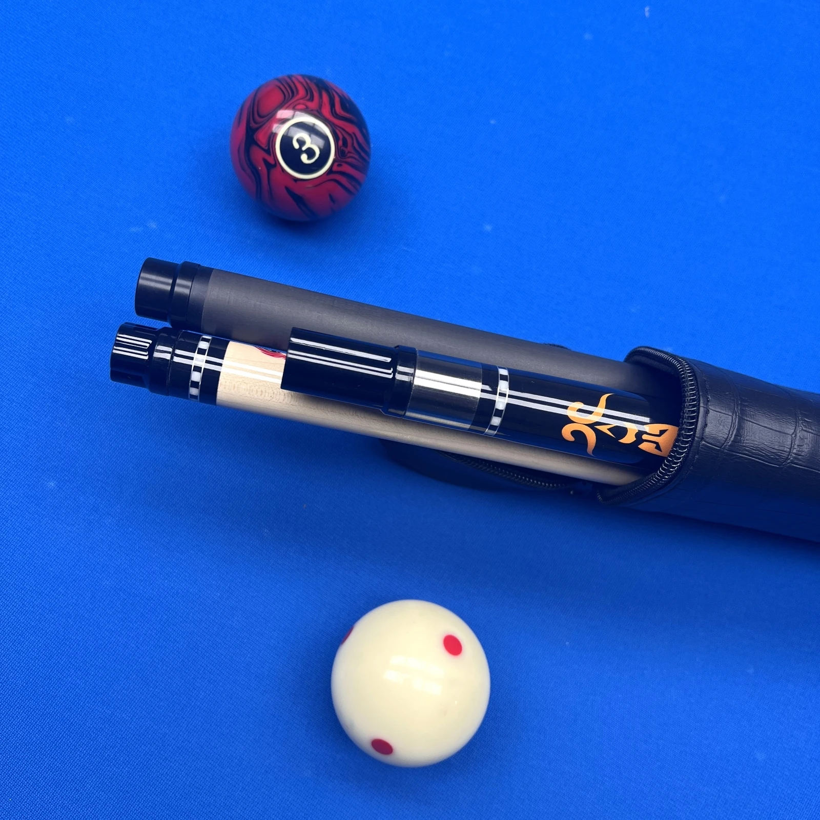 Dual Shaft Cue Case - 3 Hole Portable Billiards Bag for 2-Piece Cues, Holds Multiple Shafts | Ideal Gift for Players