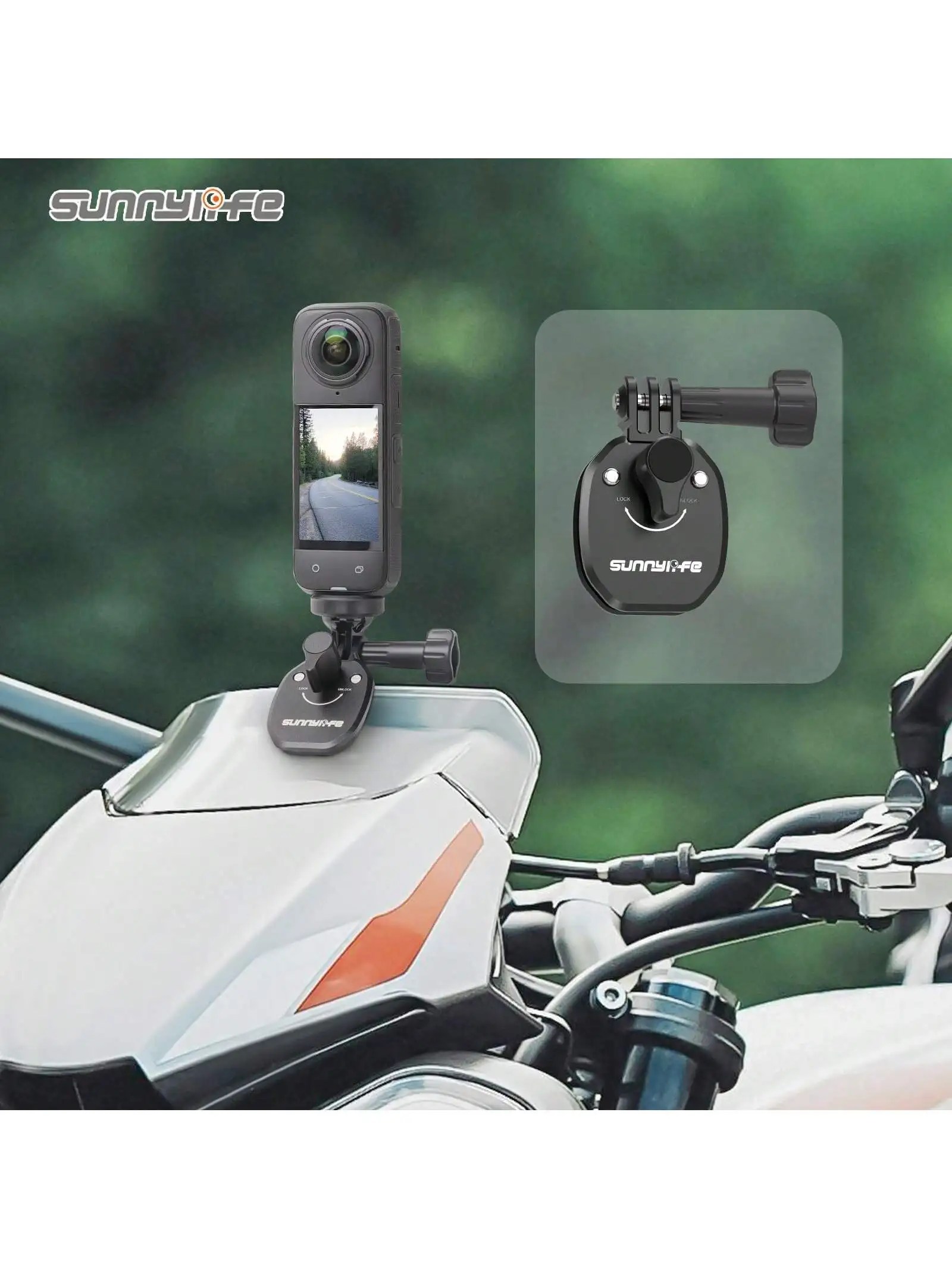 

Мощный кронштейн для экшн-камеры с ЧПУ для GoPro/Insta360, совместимый с мотоциклами приключений и спортивными велосипедами