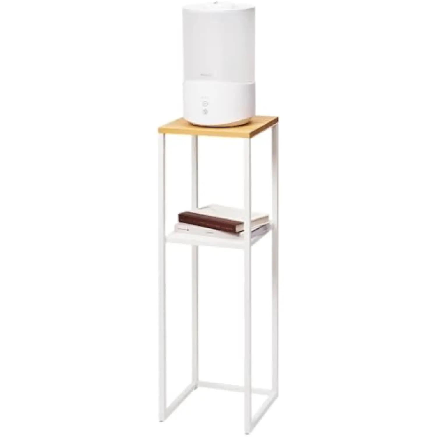 

Yamazaki Home Tower Two-Tier Display & Corner Storage Shelf, Entryway or Bedside Console Table for Humidifiers or Plants, 31.5