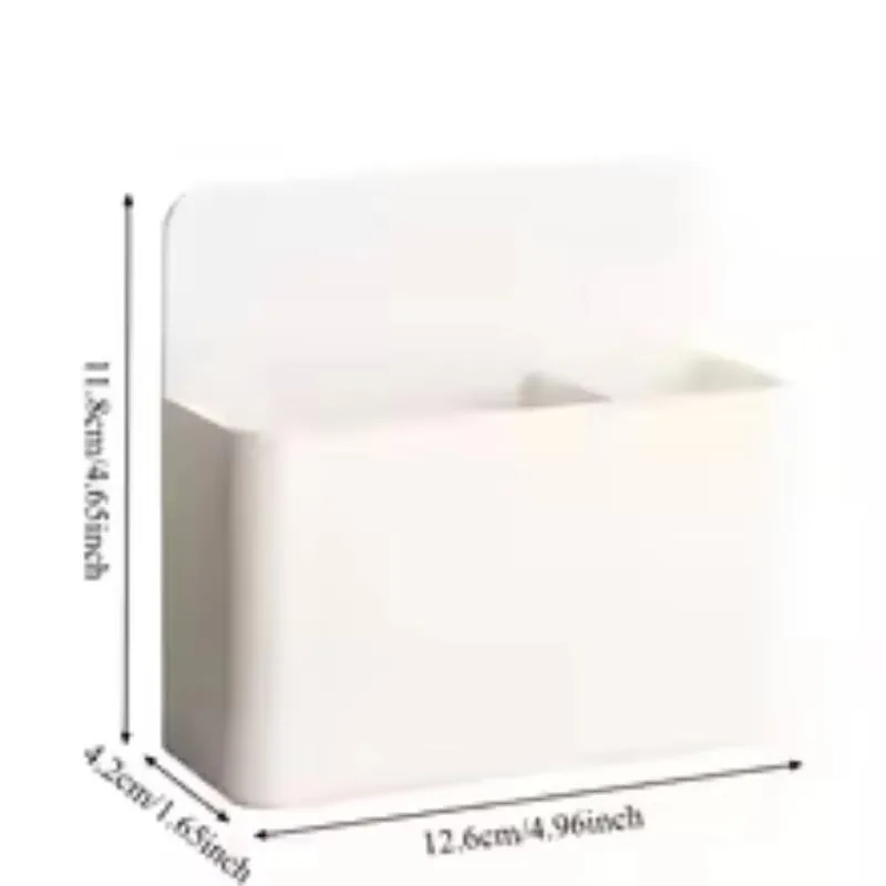 Magnetic Refrigerator Storage Box, Plastic Organizer Box, With Marker Pen Holder, Refrigerator Office Supplies