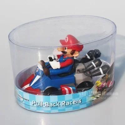 Super Mario Bros Toys Go Kart Mario Yoshi Luigi Bowser Donkey Kong Anime Figures Pull Back Car Toys Model Ornament Kids Gifts