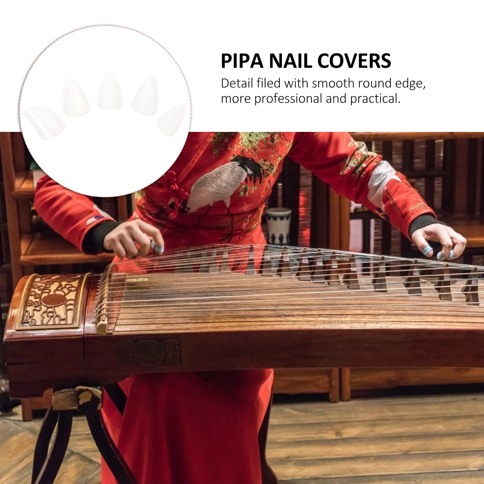 

5 Pcs Pipa Nails String Instrument Accessories Ukulele Covers Nylon Playing Parts