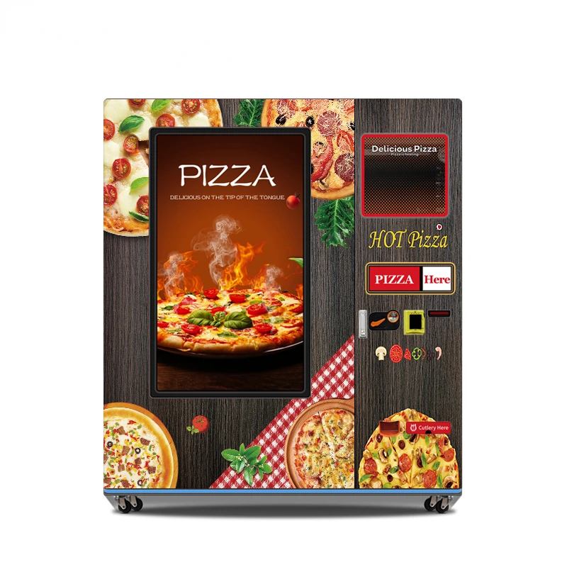 Samonagrzewający się automat do sprzedaży pizzy Automat do serwowania pizzy na zewnątrz