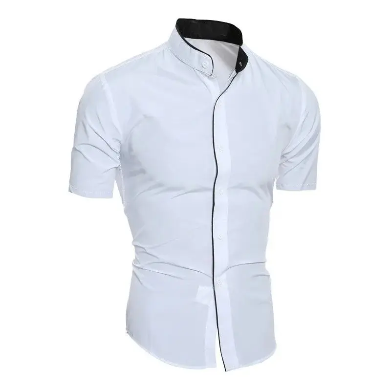 

Новые мужские повседневные поездки ort Sve irt Color Blo Thiened Autumn Ne Nine Points Sve Wide Fit Men's Faion