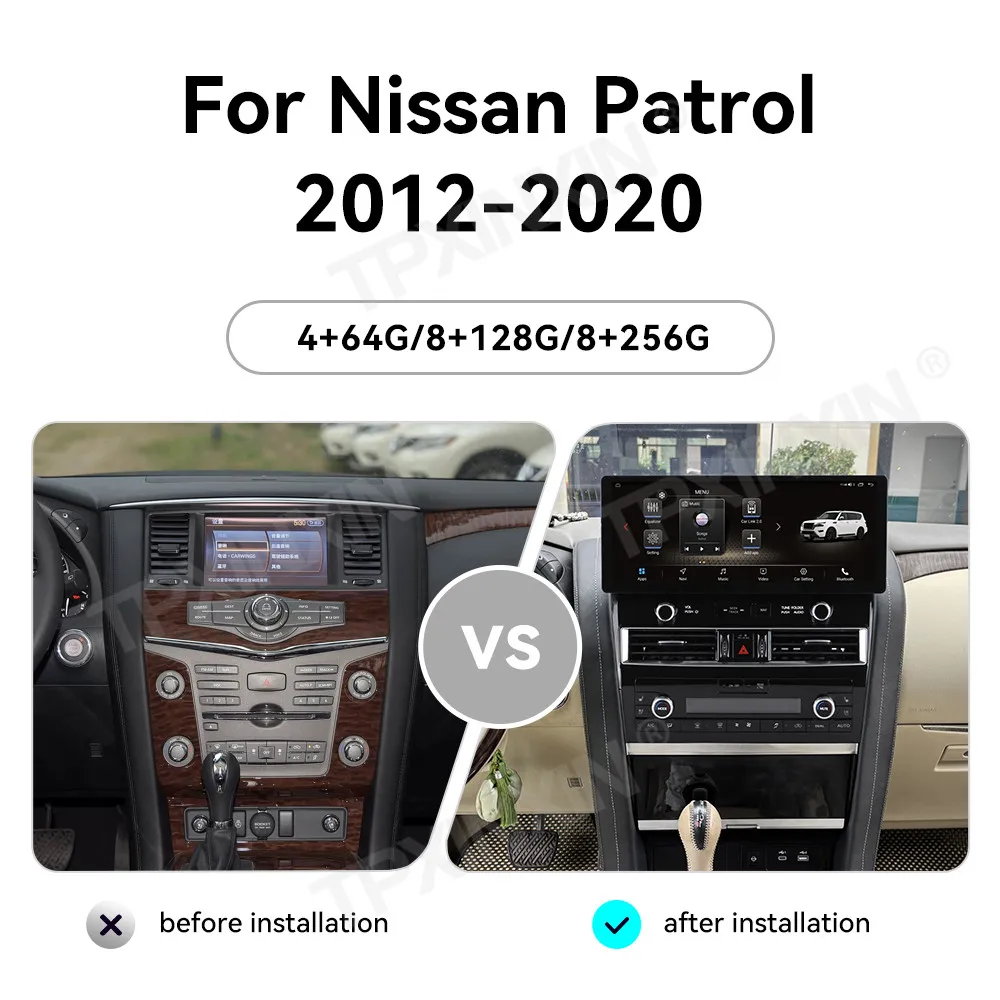 15.9Inch Android Screen For Nissan Patrol Armada Y62 Infiniti QX80 QX56 2010 - 2023 Car Multimedia Player Stereo Radio GPS Unit