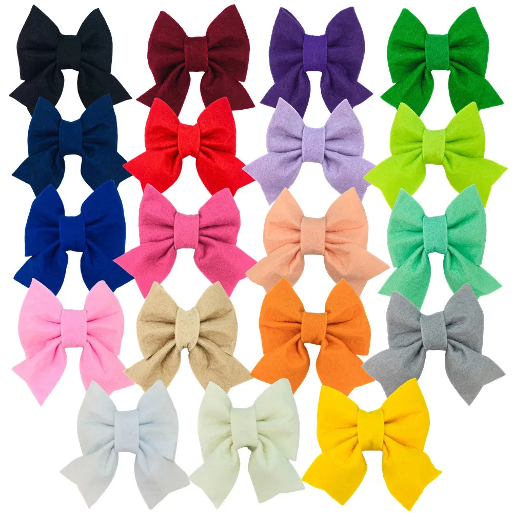 

10cm Thickened Non Woven Dovetail Bow Hair Chuck Headwear Diy Accessories Wholesale 200pcs