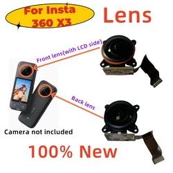 New Front Lens Back Lens For Insta 360 X3 Lens With Glass Front Camera Digital Parts Repair Accessory Replacement Parts