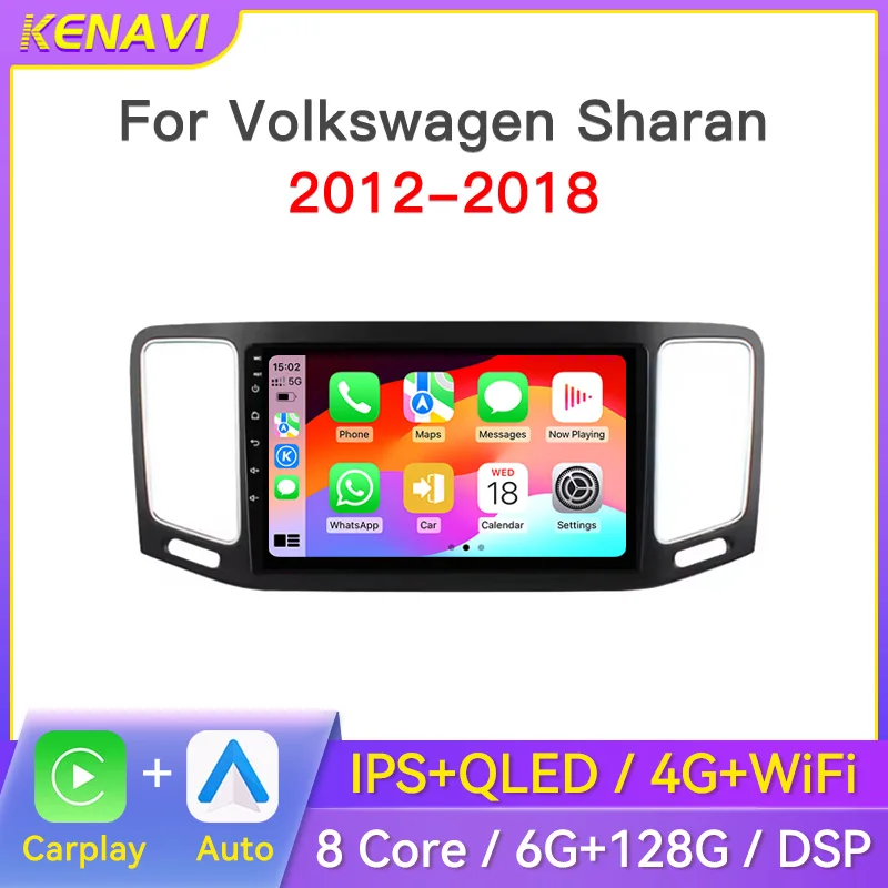 

Car Stereo Radio For Volkswagen VW Sharan 2012 - 2018 Multimedia Player GPS Wireless Carplay Android Auto Head Unit 2 Din Screen