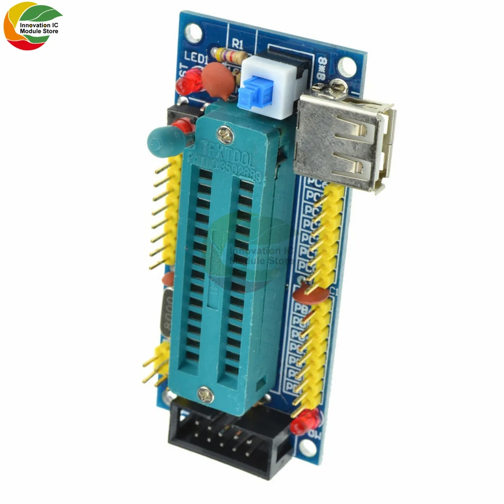 Ziqqucu ATMEGA8 Minimal System Board/ATmega48 AVR Development Board Kit Electronic DIY Parts Soldering Development Board Module