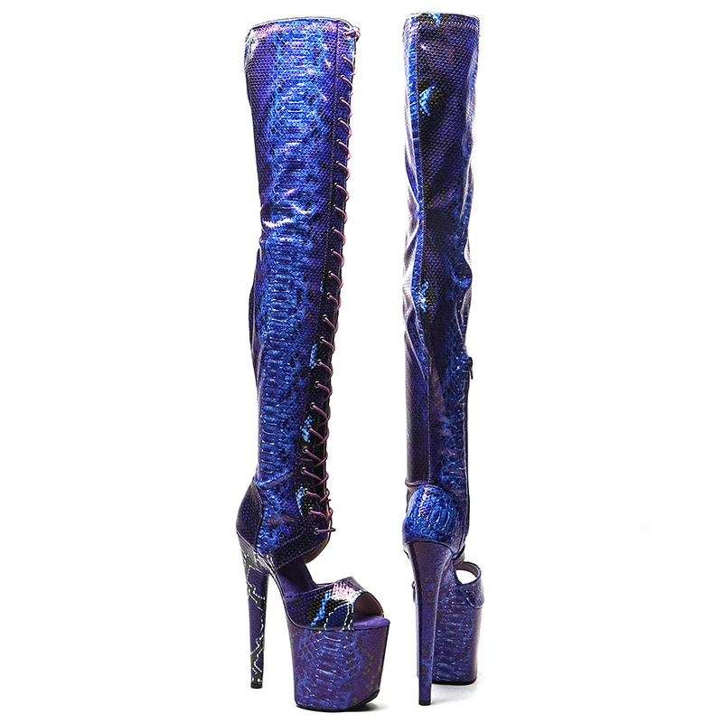 Leecabe-Bottes à plateforme à talons hauts, Chaussures à bout ouvert, Pole Dance, Hauteur de la salle, Tendance de la mode, 20cm, 8 po