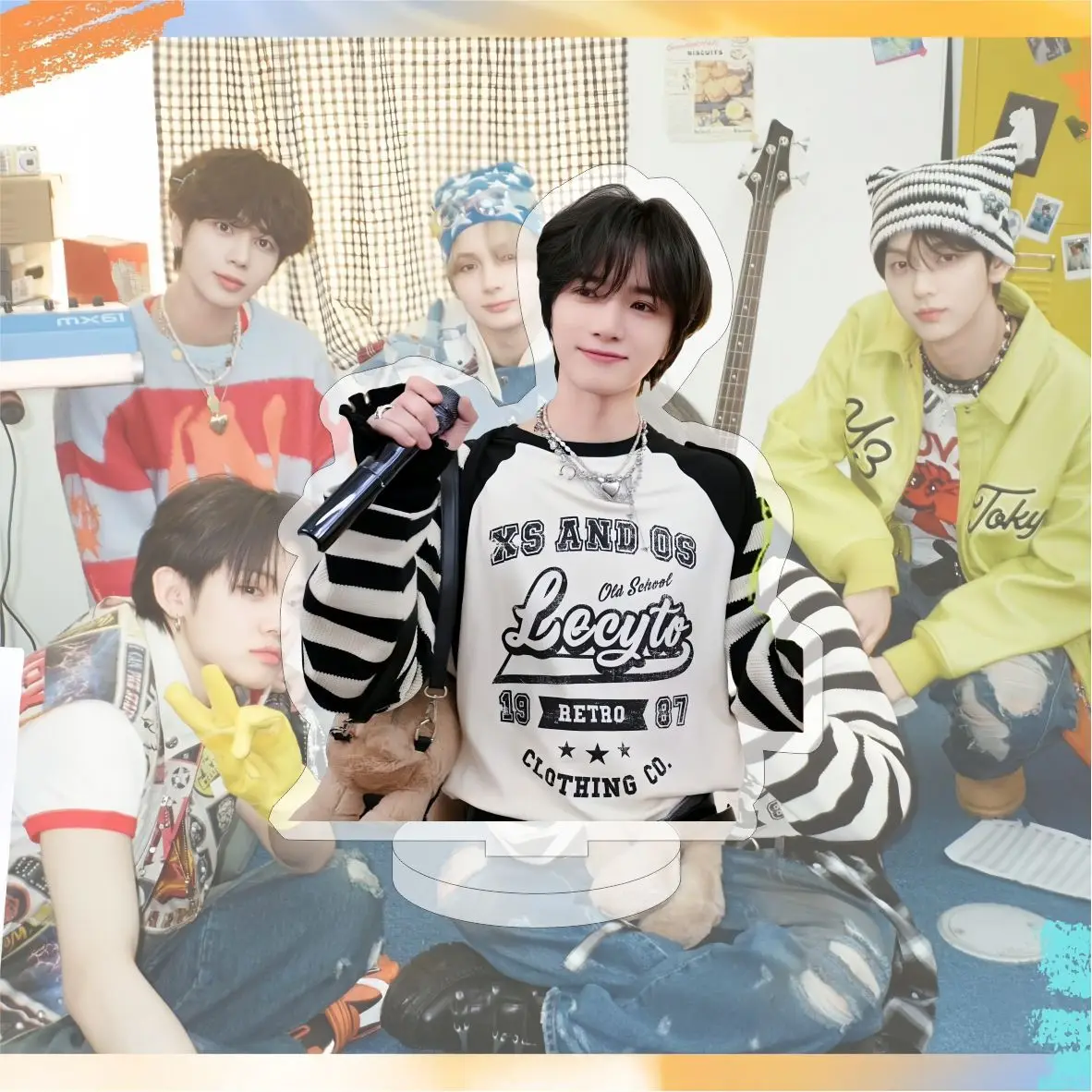 KPOP Yeonjun Beomgyu Soobin Acrylic Standee Taehyun Hueningkai Fashion Stand Figure Desktop Decoration Fans Birthday Collection