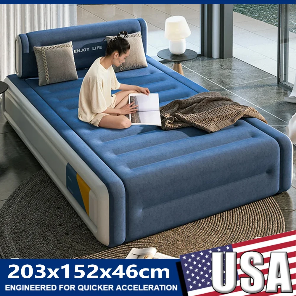 قطيع فراش المدمج في مضخة نفخ التلقائي نفخ الهواء حصيرة المنزل سيارة مخيمات الراحة سرير للطي وسادة أريكة استرخاء #1