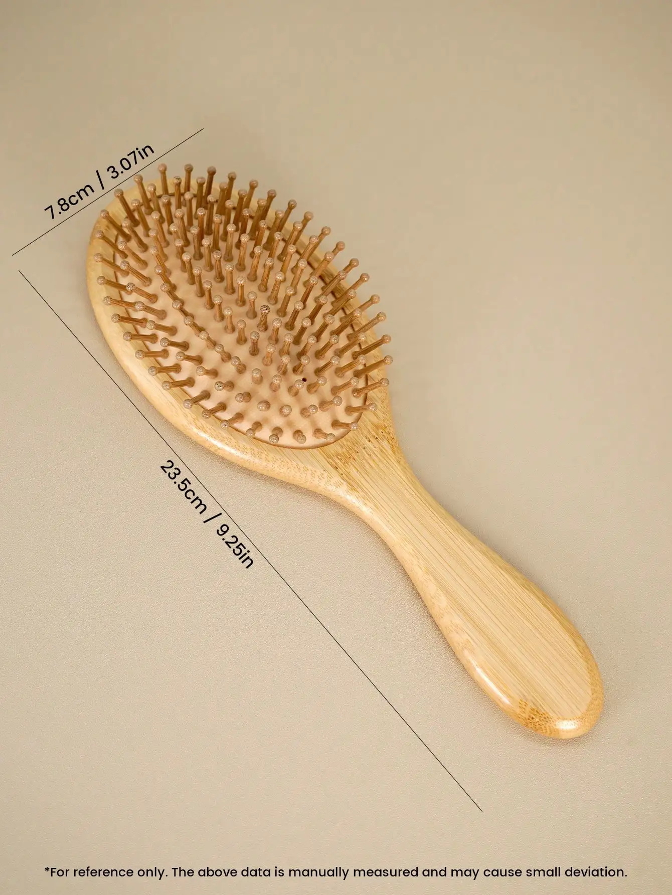 

1 Pc Personalise Large Square Air Cushion Comb, Bamboo Paddle Hair Brush With Handle, Bamboo Comb Paddle Detangling Ha