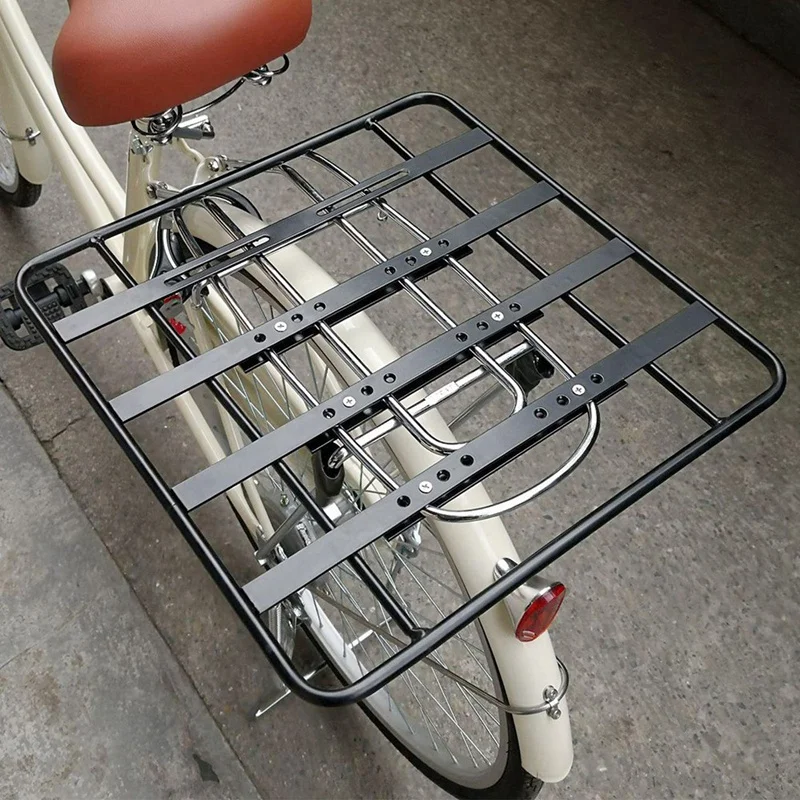 Rack de prateleira traseira para bicicleta, rack traseiro removível à prova d'água para bicicleta de estrada