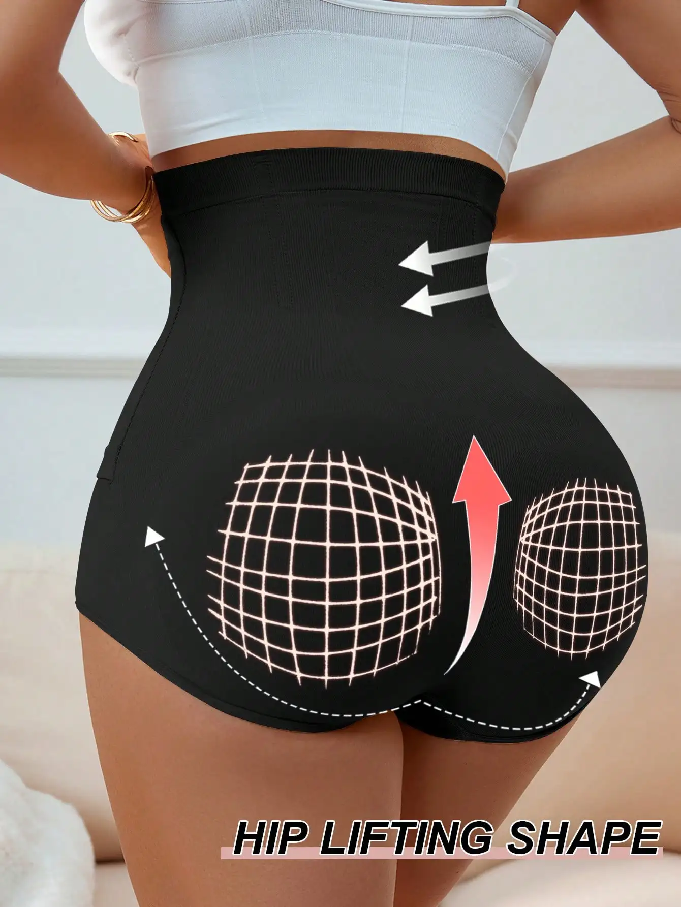 Women High Cinched Waist Shaping Panties, Tummy Control, Butt Lift, Waist Cincher, Leg Shaper Shapewear view 2