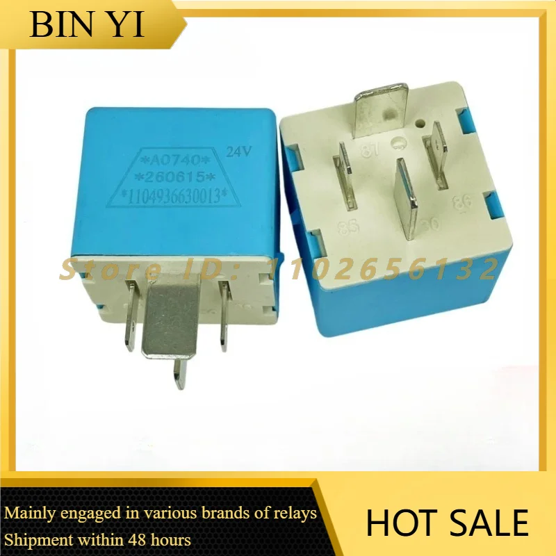 24V 4Pin Automotive Car Relay A0740 260615 1104936630013 Normally Open Auto Relay