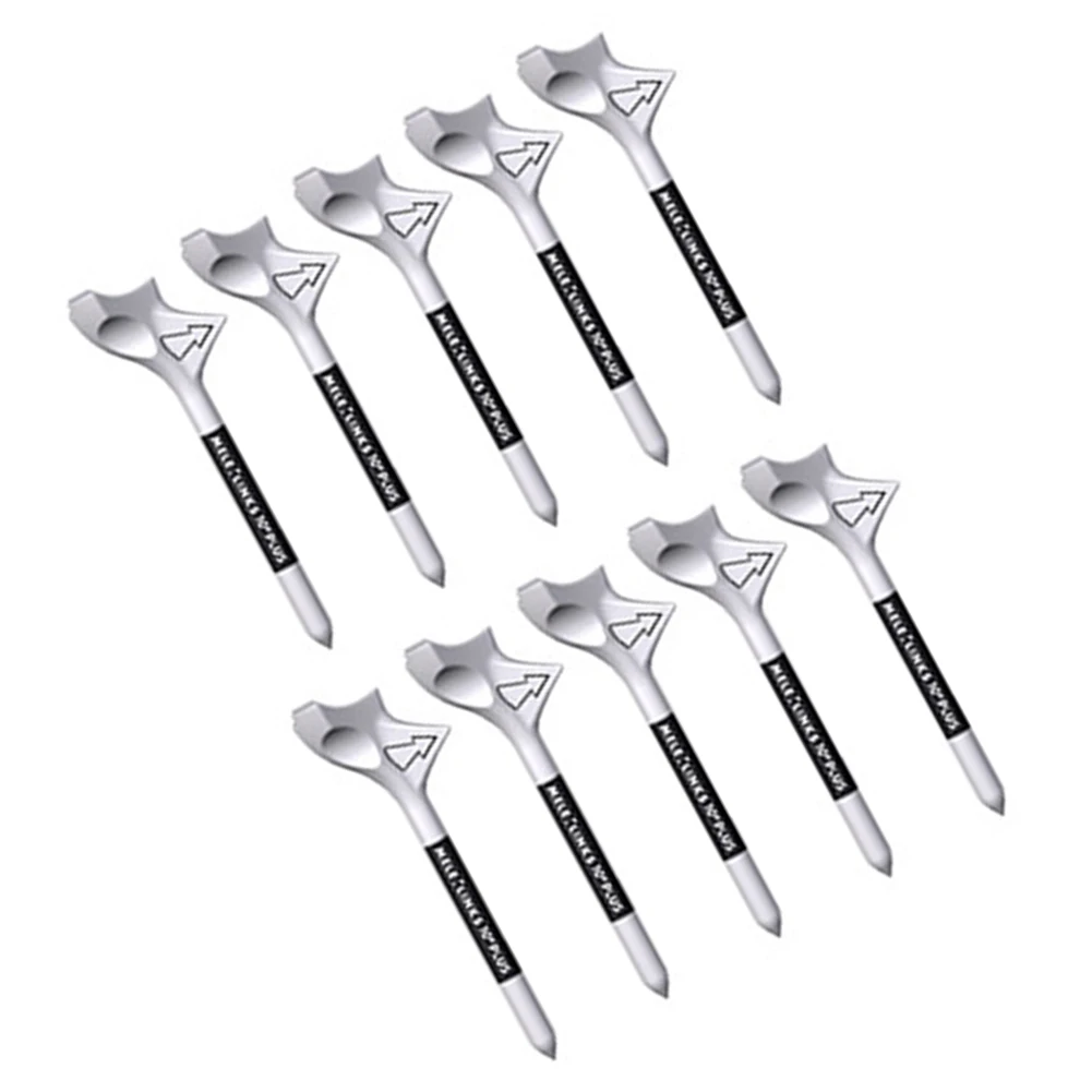

10pcs Golf Ball Stand Plastic 10 Diagonal Golf Speed Ball Tees Lightweight Golf Marks Tees Portable Sporting Accessories