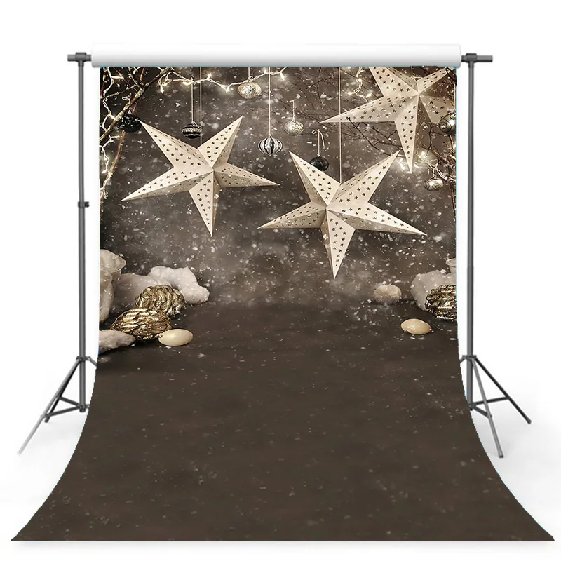 

SHUOZHIKE Christmas Tree Photography Backdrop Snow Gift Party Decor Kids Banner Background Holiday Photo Studio Prop DN-09