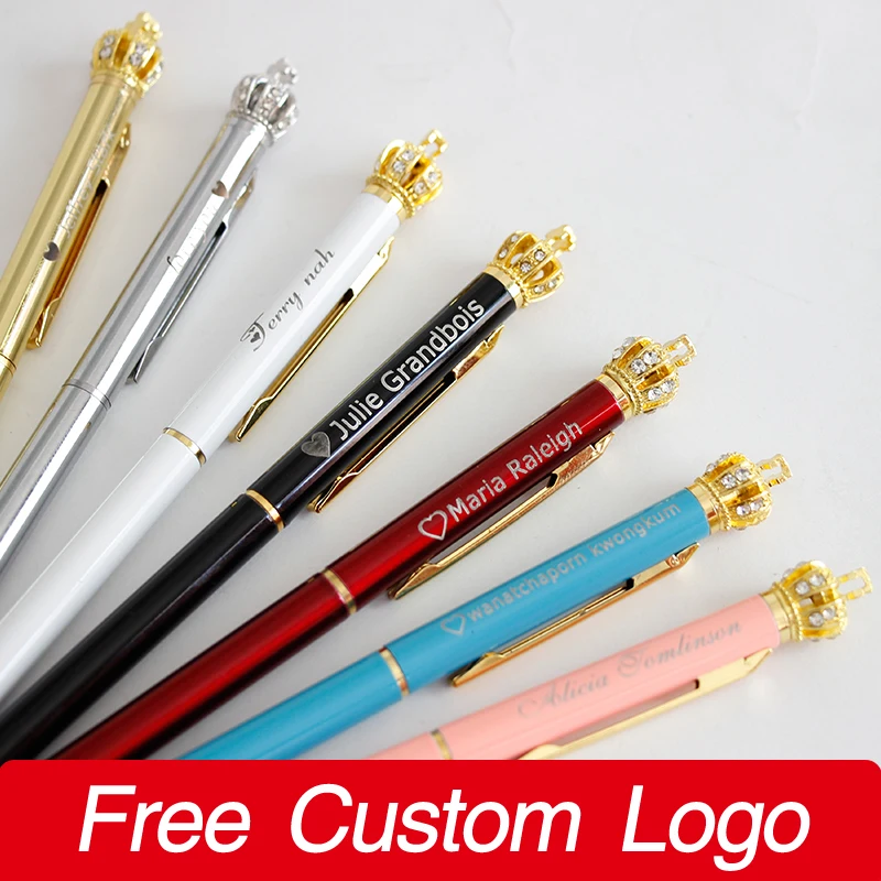 

Creative Crown Metal Ballpoint Pen Personality Gift Pen Advertising Pen Custom LOGO School Student Stationery Wholesale