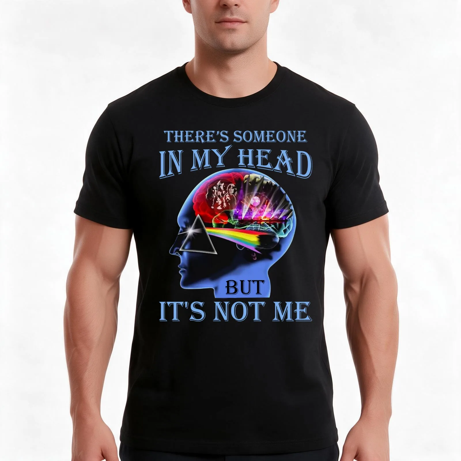 There's Someone In My Head But It's Not Me T-Shirt, Summer Casual Cotton Tee, Oversized Streetwear Tops, Vintage Graphic Print