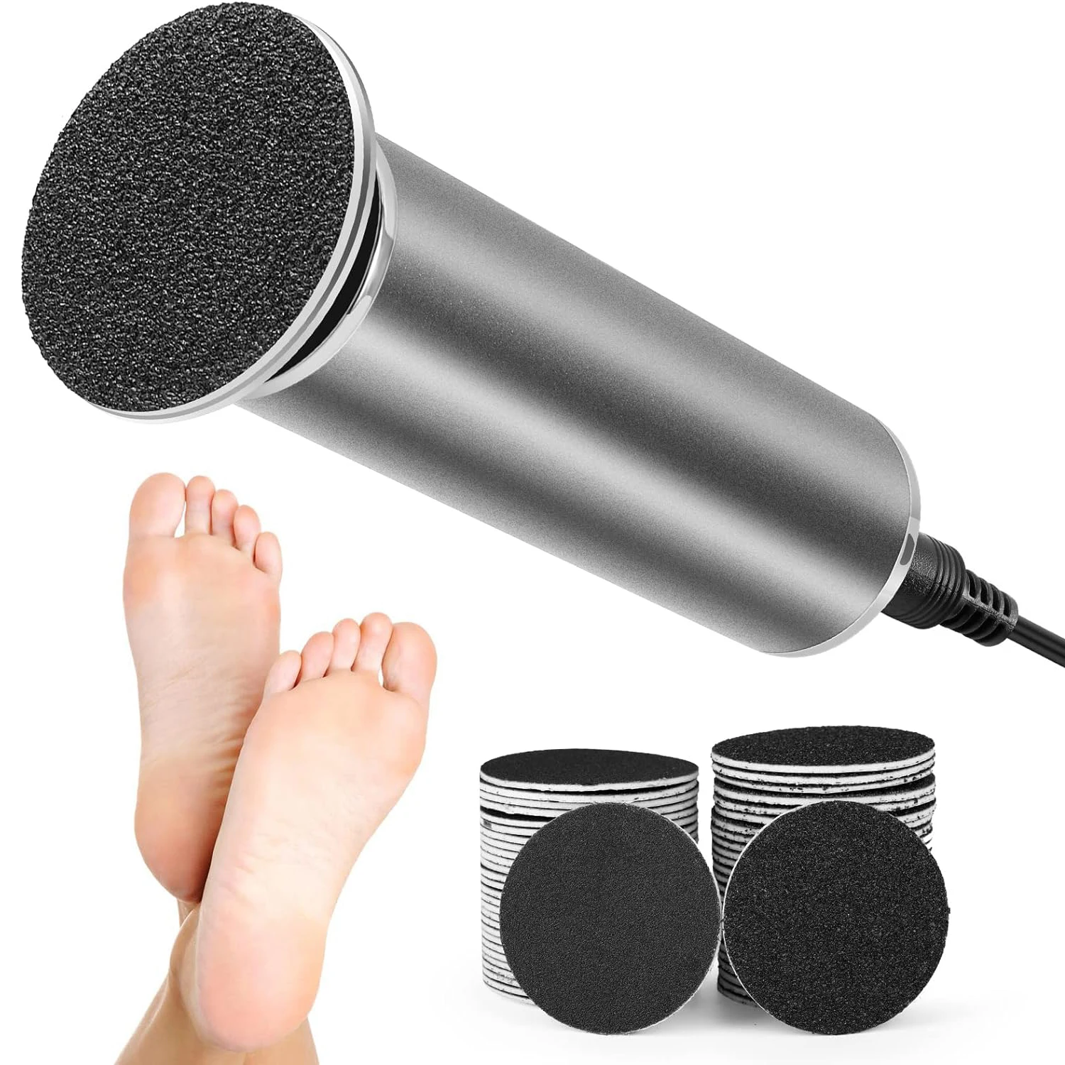 

Replaceable Sandpaper Electric Callus Remover Foot File Adjustable Speed Electric Foot File