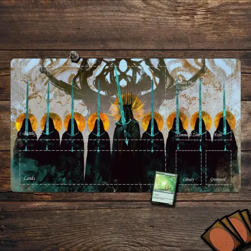 1Pcs Lord of the Rings One Ring Print Stitched Edges Large Non-Slip Gaming MTG Playmat Mouse Pad Desk Mat