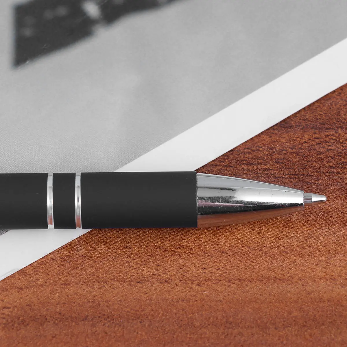 Premium Metal 2-in-1 Multi-Function Click Ball Pen with Capacitive Conductive Cloth Tip for Tablets Smartphones Writing Drawing