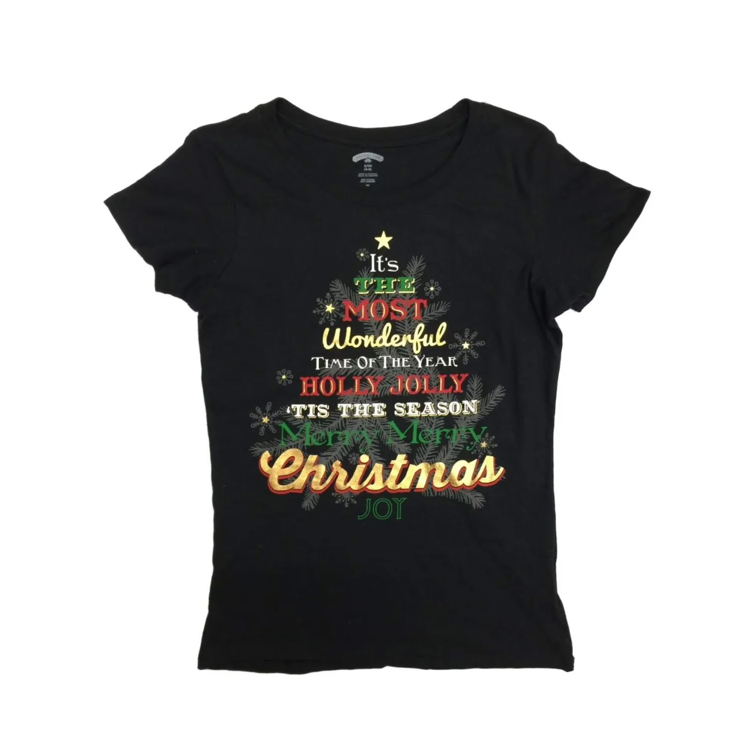 Most Wonderful Christmas Carols & Tree Holiday Snowflake T-Shirt S-6XL