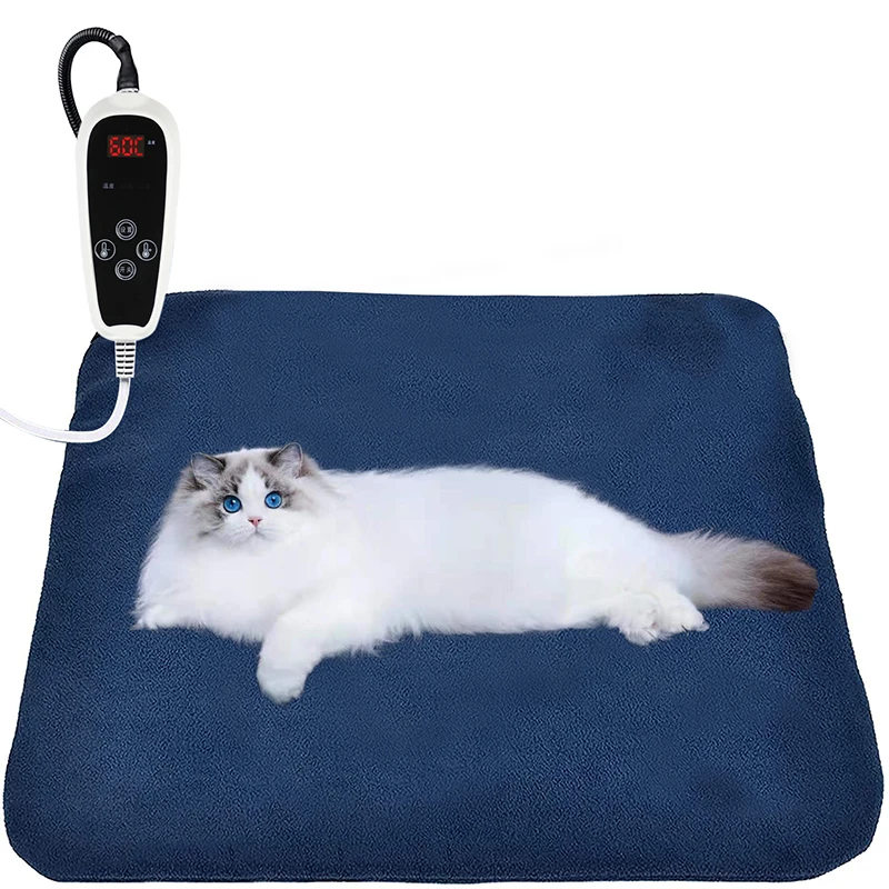 

Waterproof Anti-bite Mat Cats Dogs Warming Heated Bed Pat Far Infrared Pet Heating Pad with Thermostat Timer